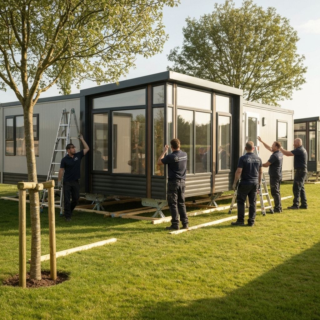 Professional delivery team at work